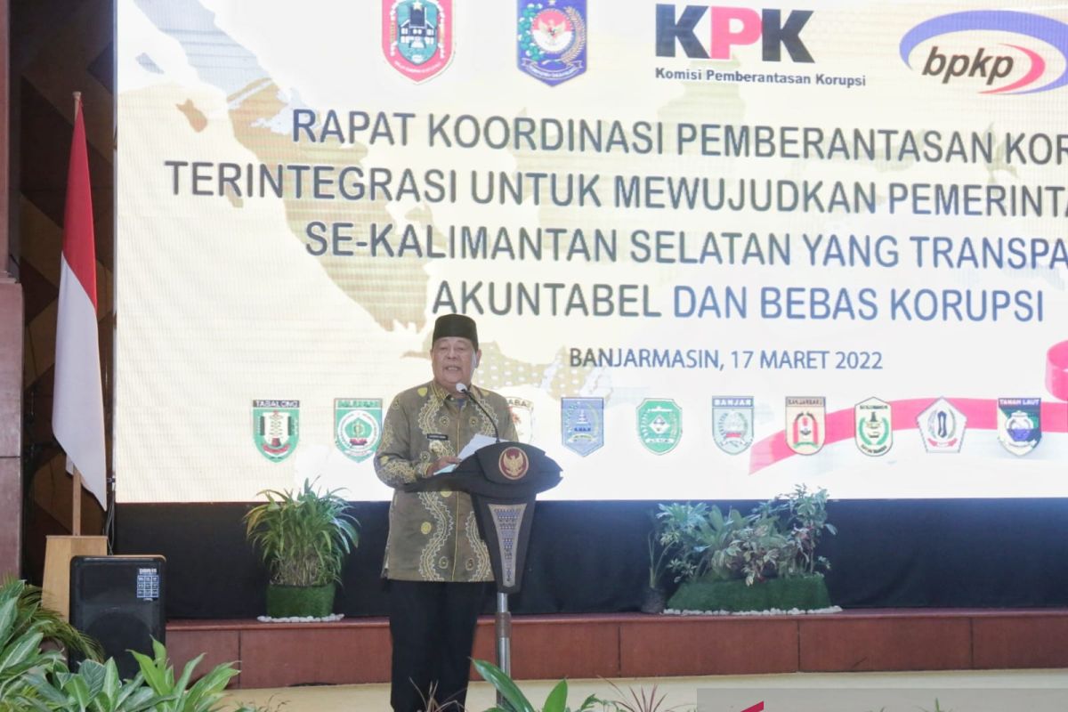 Gubernur Kalsel ingatkan kepala daerah di Kalsel jauhi korupsi