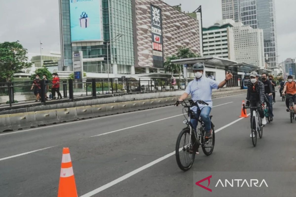 Anies tambah lajur sepeda Thamrin-Sudirman tiap akhir pekan
