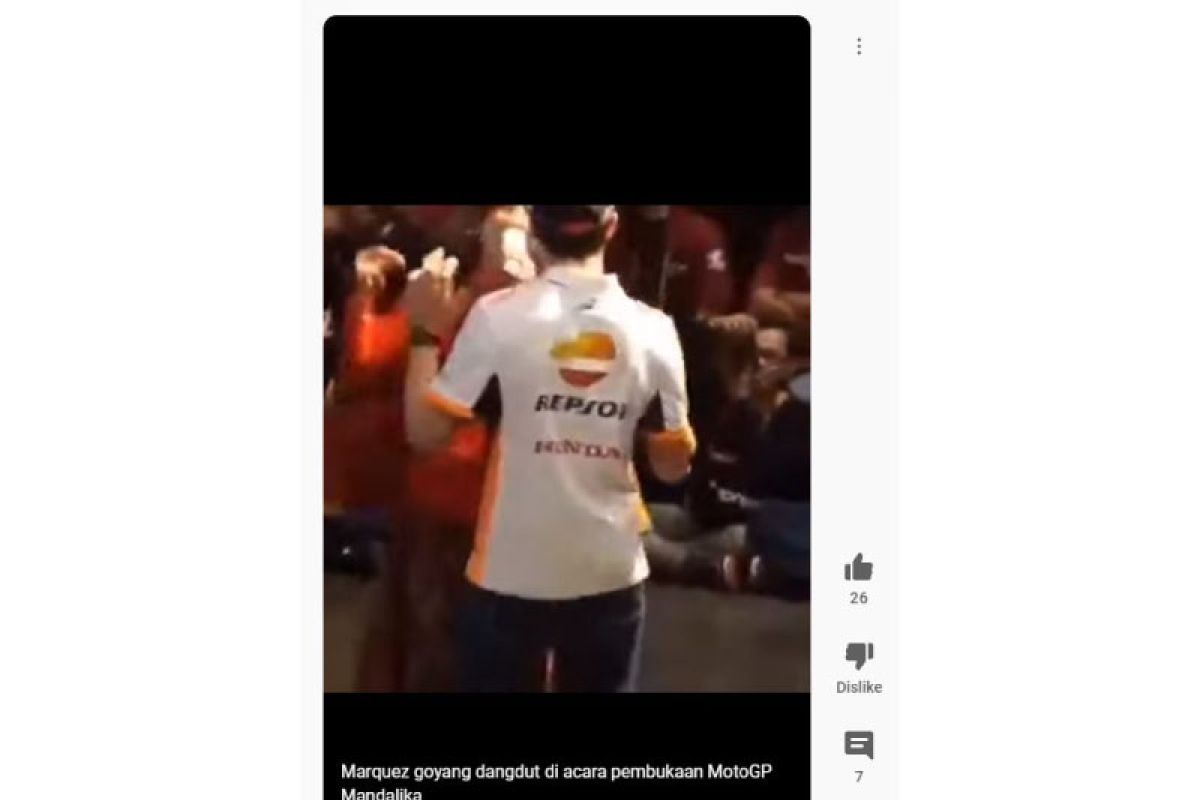 Hoaks! Marc Marquez joget dangdut saat pembukaan MotoGP Mandalika