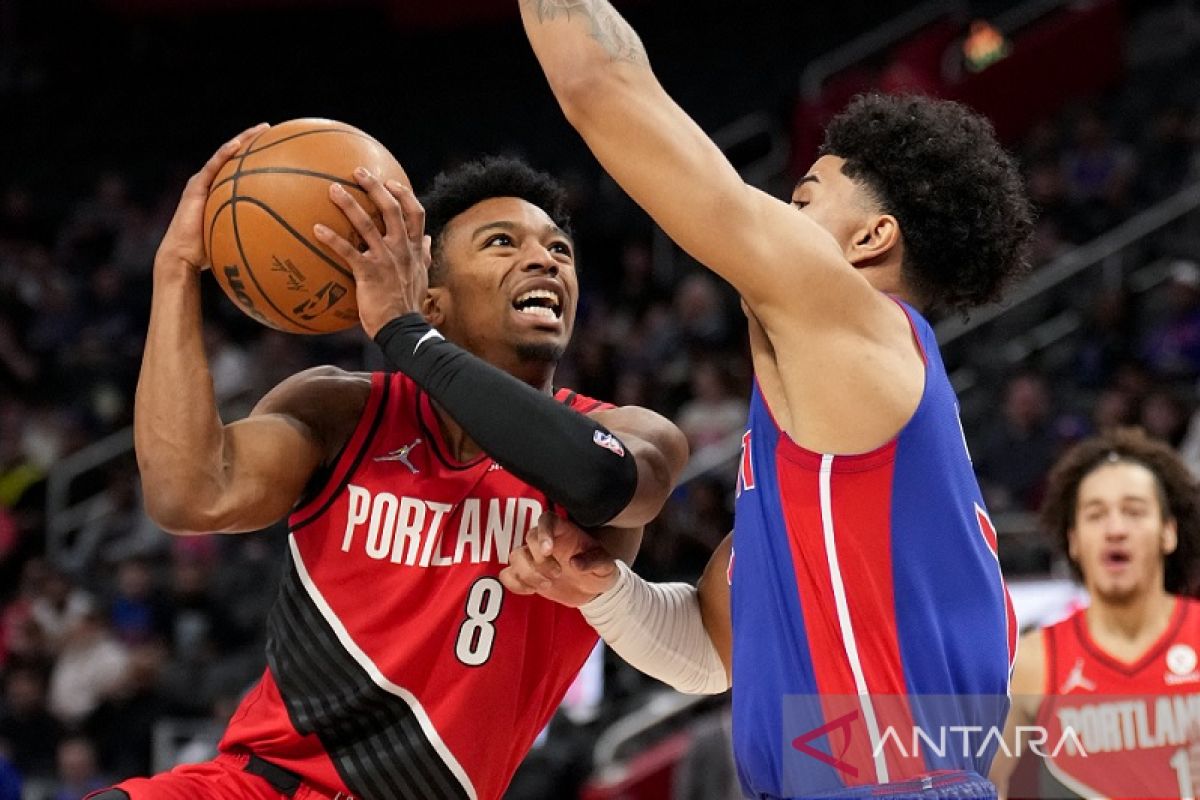 Bekuk Detroit Pistons, Trail Blazers putus empat kekalahan beruntun