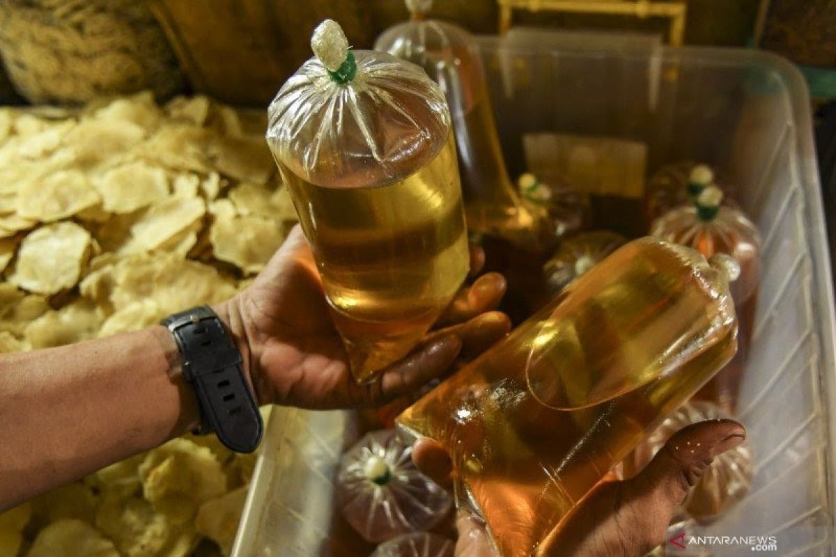 Minyak goreng curah di pasar tradisional Situbondo dijual Rp19.000/liter