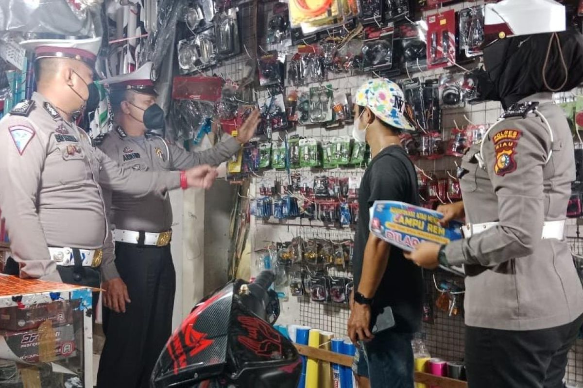 Polres Inhil larang bengkel kendaraan modifikasi knalpot brong dan strobo