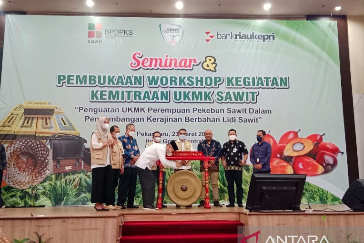 Samade Riau lirik petani perempuan olah limbah lidi sawit