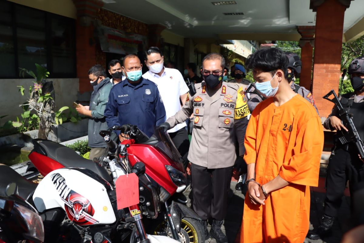 Pencuri motor ditangkap Polresta Denpasar, setelah gasak 21 kendaraan