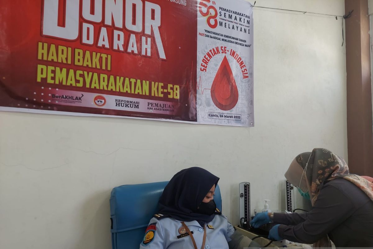 Lapas Lubukbasung gelar donor darah Hari Bhakti Pemasyarakatan