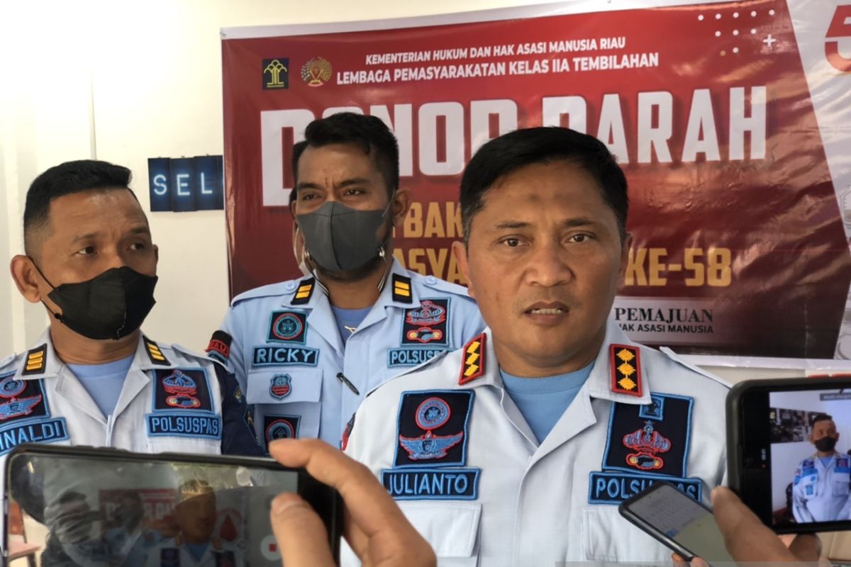 Hari Bakti ke 58 Pemasyarakatan, Lapas Tembilahan gelar donor darah