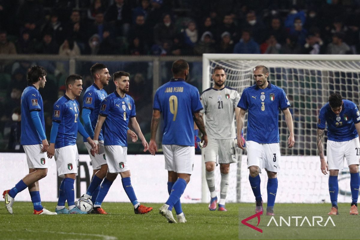 Italia tidak lolos ke Piala Dunia 2022 setelah disingkirkan Makedonia Utara