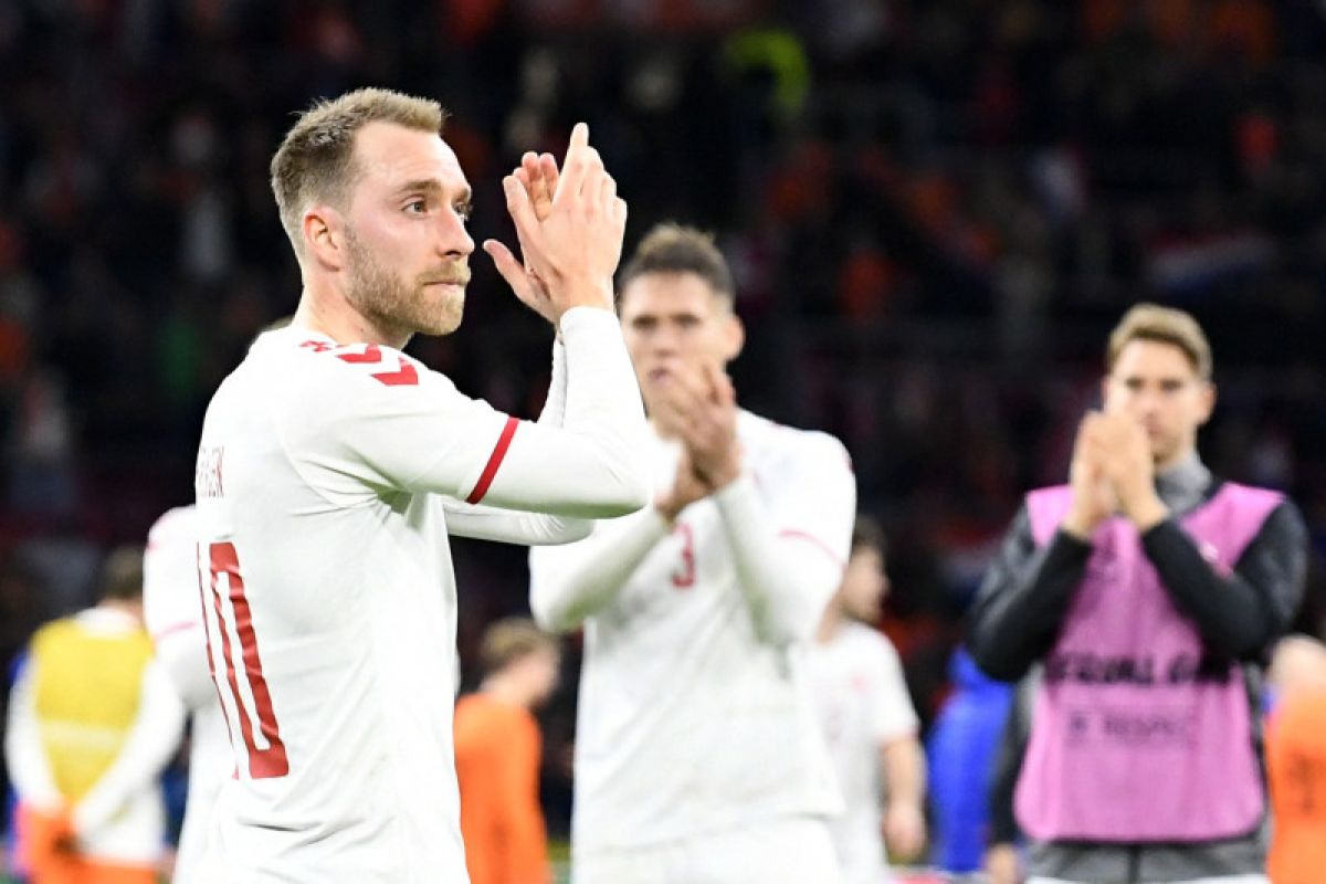 Christian Eriksen mencetak gol saat Denmark ditelan Belanda 2-4