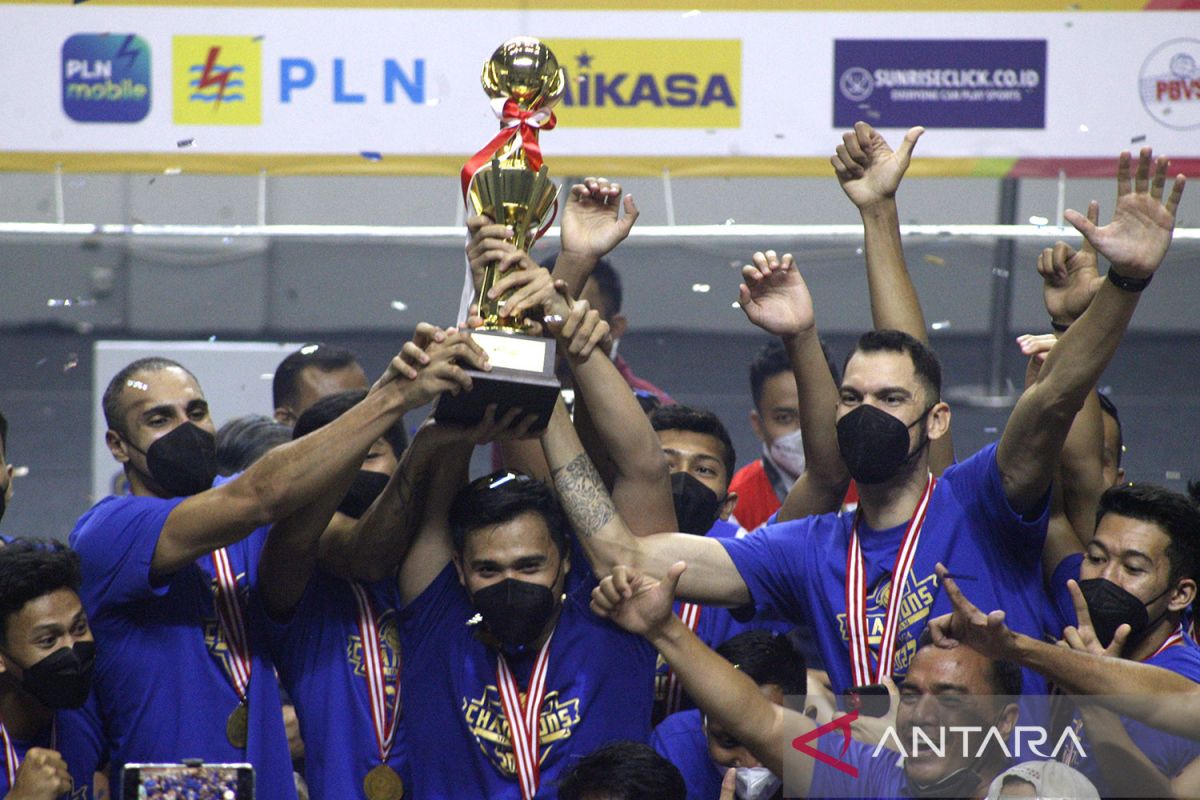 Bogor Lavani bikin kejuatan dengan juara Proliga 2022