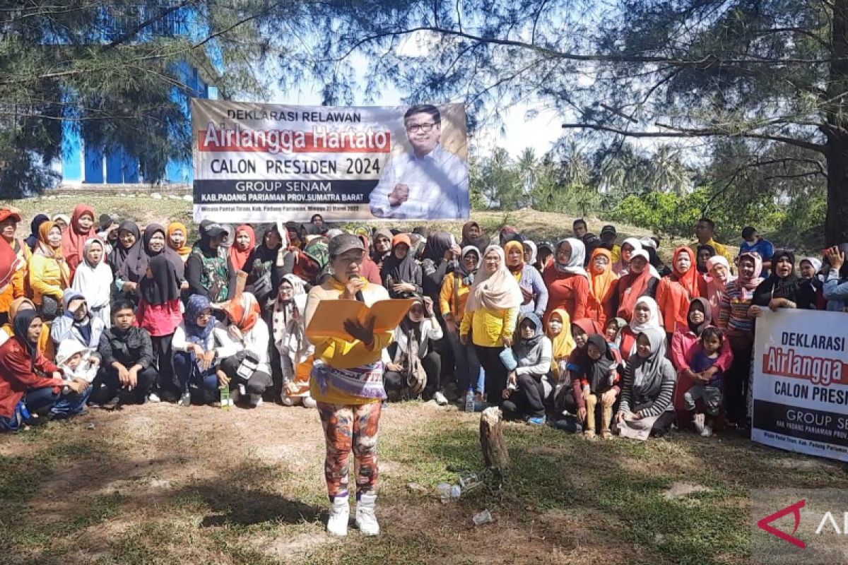 Kelompok senam Padang Pariaman deklarasi relawan Airlangga Hartarto jadi Capres 2024