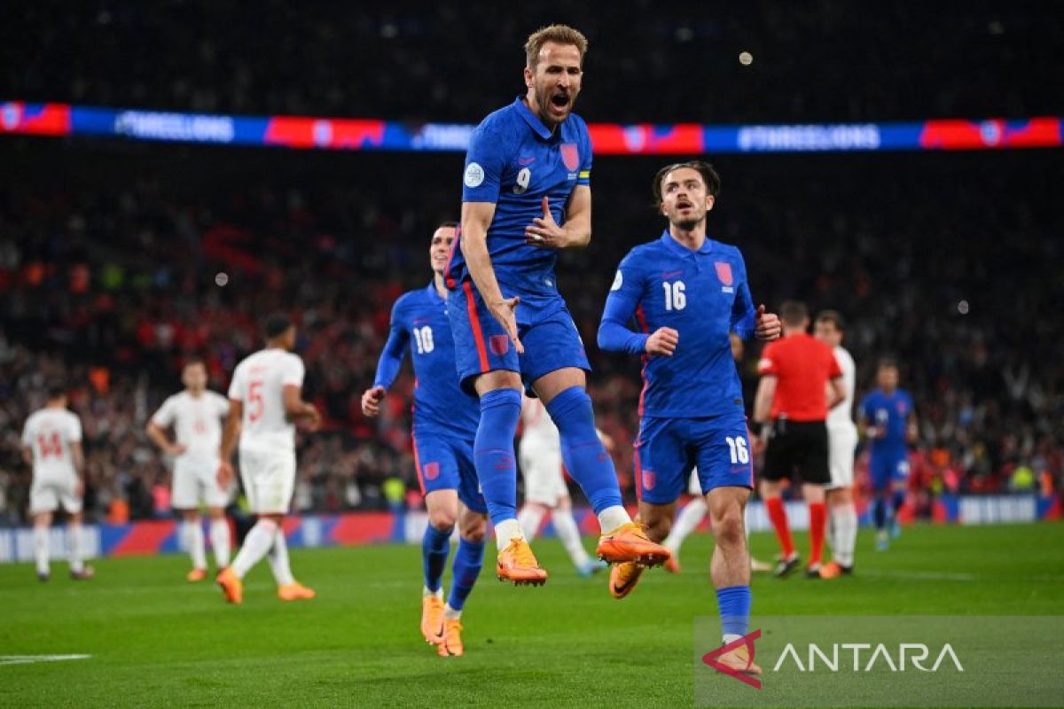 Kane tentukan kemenangan Inggris 2-1 lawan Swiss