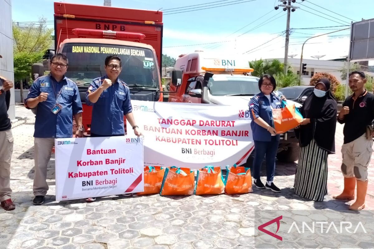 Program BNI Berbagi bantu korban banjir dan tanah longsor Kabupaten Tolitoli