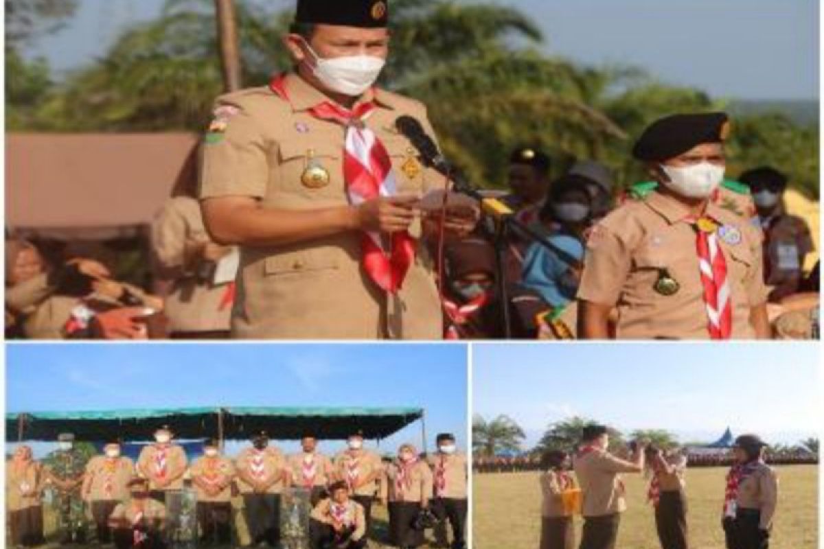 Kajari Palas tutup primtaq ke - XIII Pramuka di Buper Tor Sipiramanuk