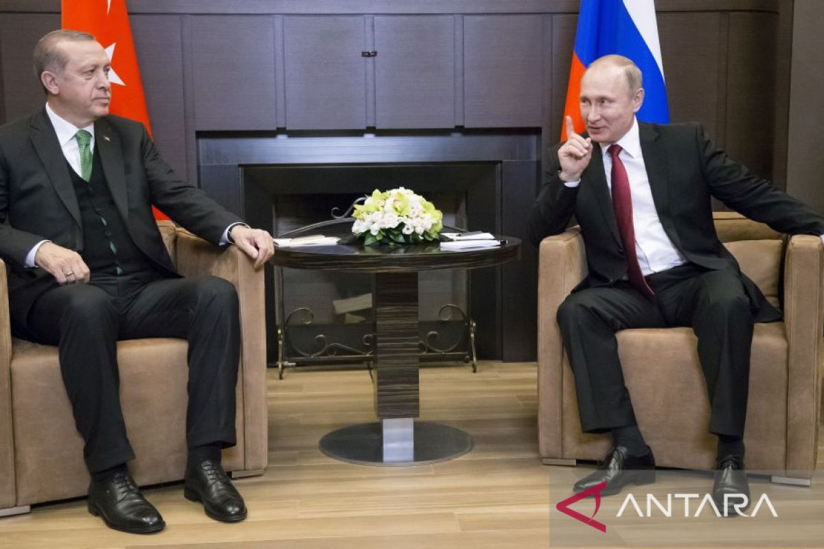 Erdogan tekankan pentingnya gencatan senjata saat telepon Putin