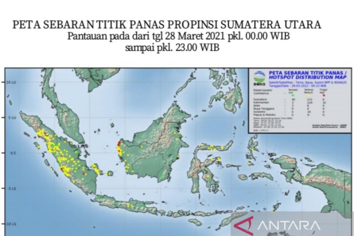 Forest fires: Satellites detect 62 hotspots in North Sumatra