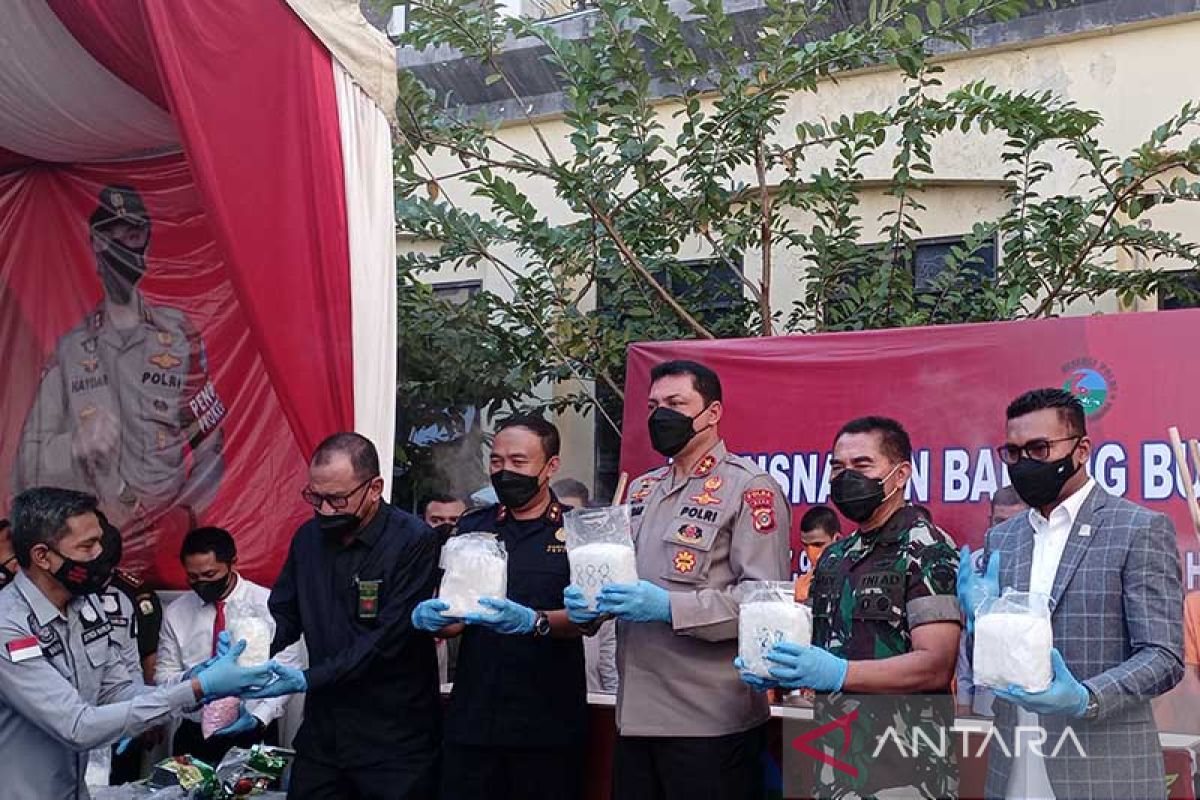 Polda Aceh musnahkan 357,9 kilogram sabu-sabu