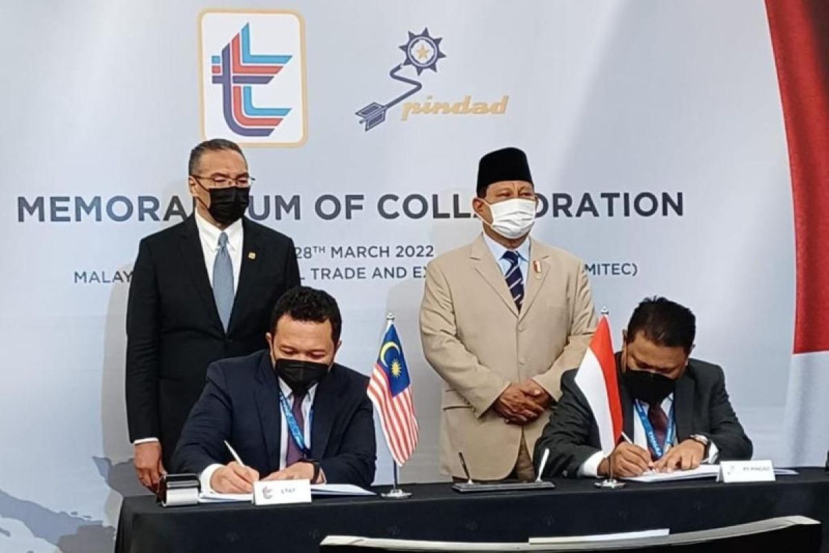 Menhan RI saksikan penandatanganan kerjasama DEFEND ID dalam DSA & NATSEC ASIA 2022 Malaysia