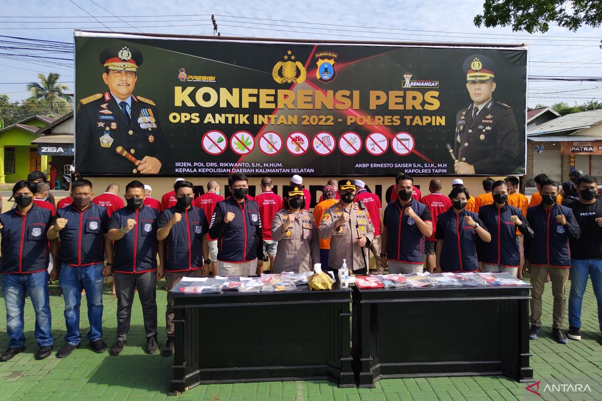 Polres Tapin tangkap 21 orang terkait kasus narkoba