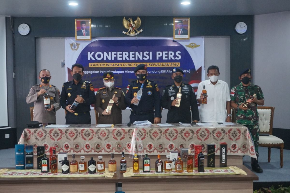 Bea Cukai gagalkan penyelundupan minuman beralkohol senilai Rp10,4 miliar