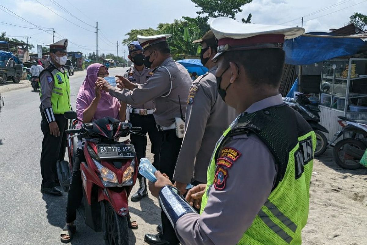 Polres Batubara Operasi Yustisi di pasar, masyarakat diimbau patuhi protokol kesehatan