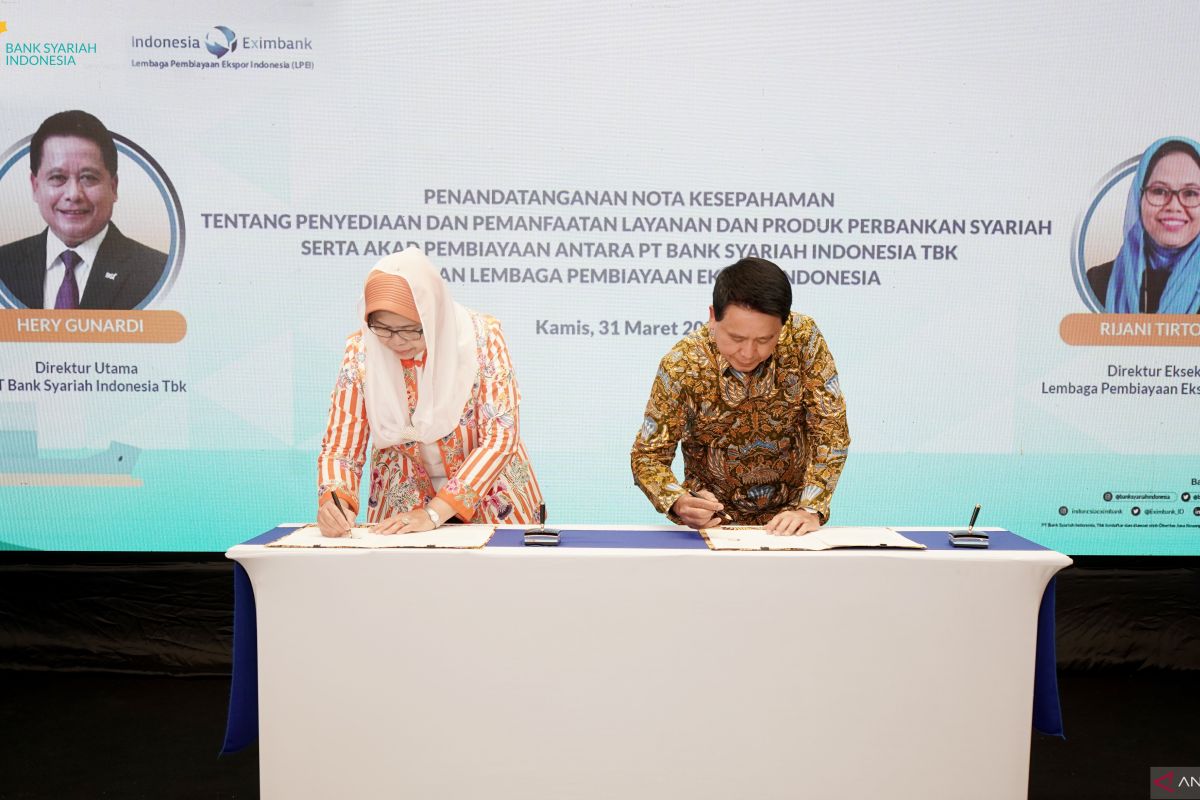 BSI sinergi dengan Lembaga Pembiayaan Ekspor Indonesia dorong ekspor