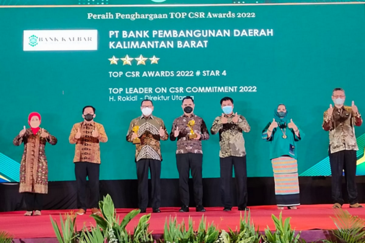 Bank Kalbar raih penghargaan TOP CSR Awards 2022