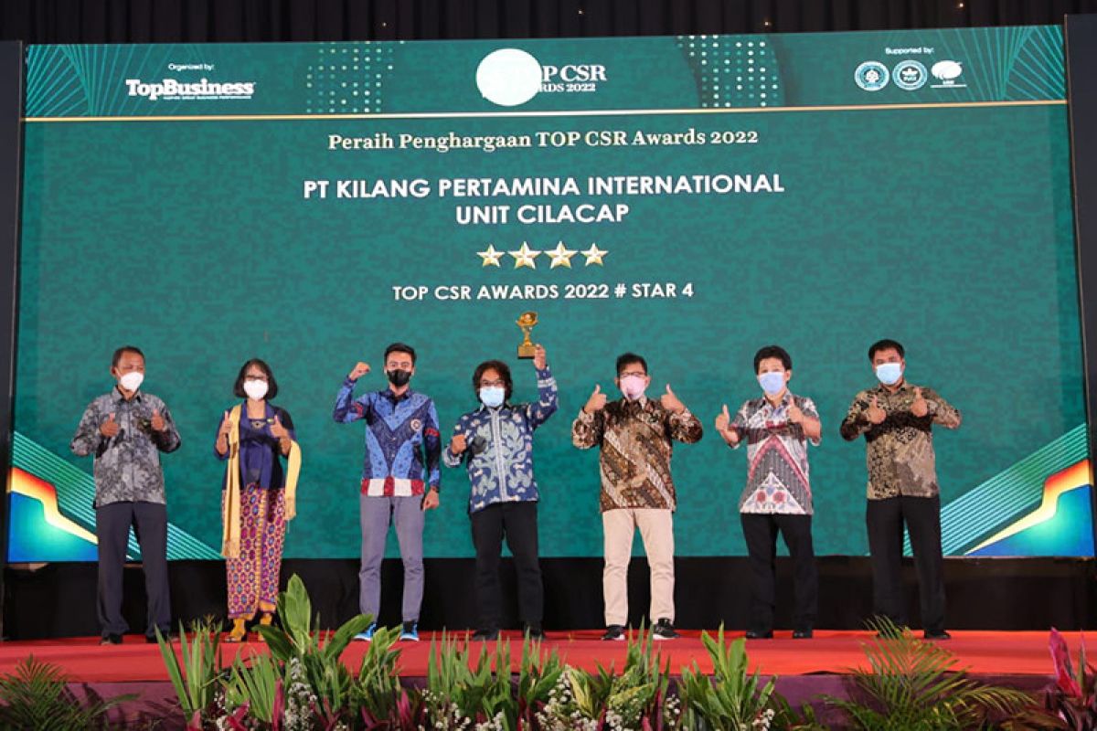 Kilang Pertamina Internasional Unit Cilacap Raih Bintang 4 Top CSR Awards 2022