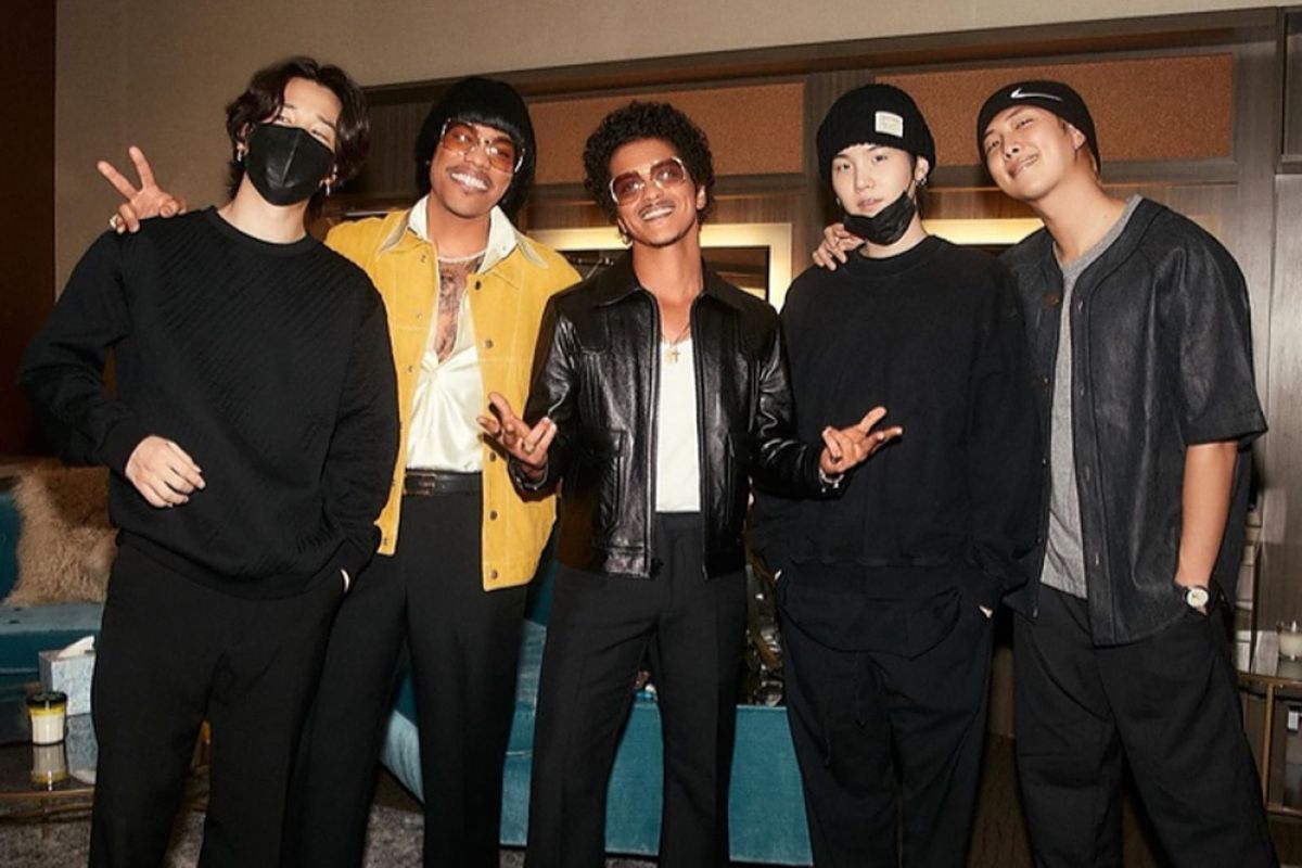 Bruno Mars unggah foto bareng BTS di Silk Sonic, Las Vegas