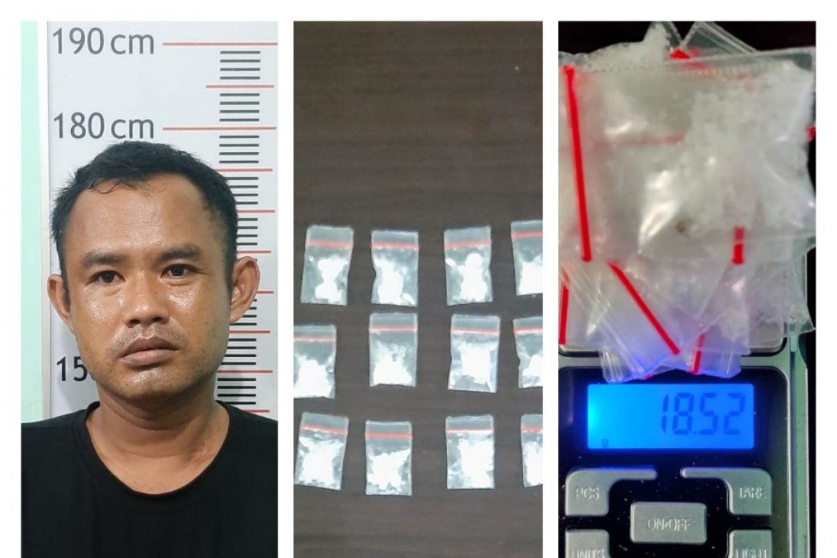 Satresnarkoba Polres Langkat tangkap Nanang Irawan miliki 18,52 gram sabu