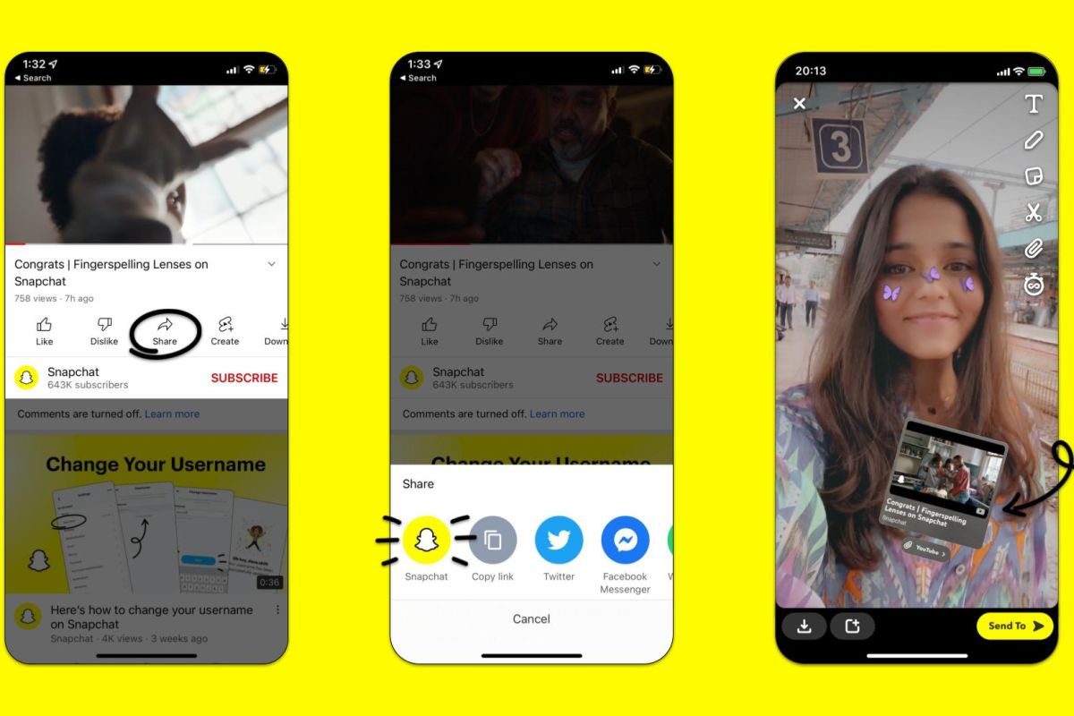 Kini Snapchat bisa bagikan video YouTube lewat fitur stiker