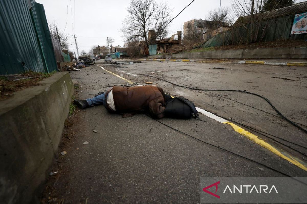 Ratusan warga tewas di Bucha Ukraina, mayat tergeletak di jalan-jalan