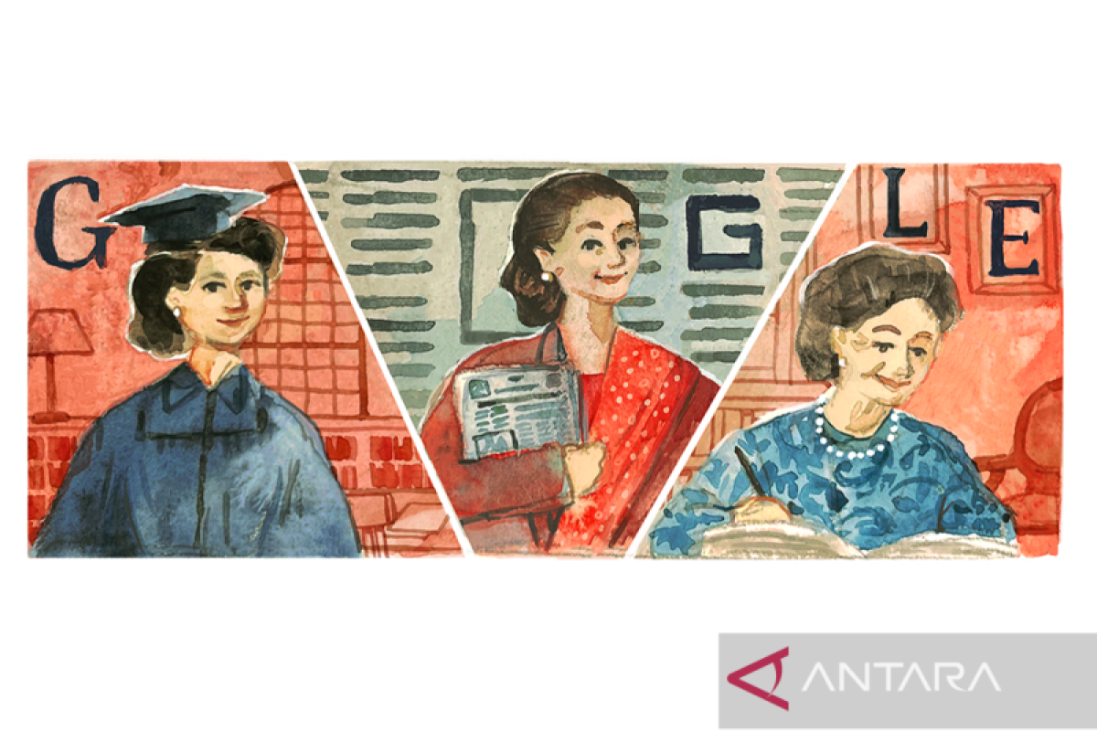 Google Doodle tampilkan sosok jurnalis Siti Latifah Herawati Diah