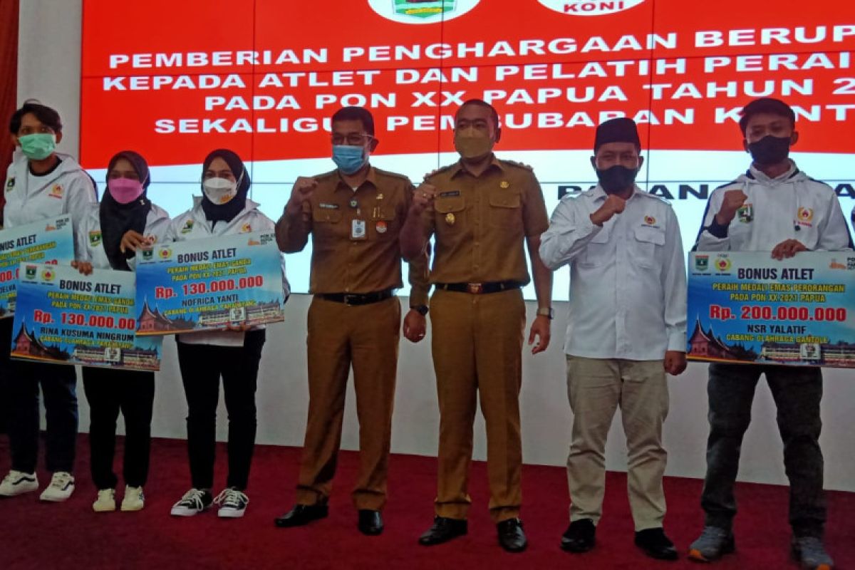 Pemprov Sumbar cairkan bonus atlet peraih medali PON Papua