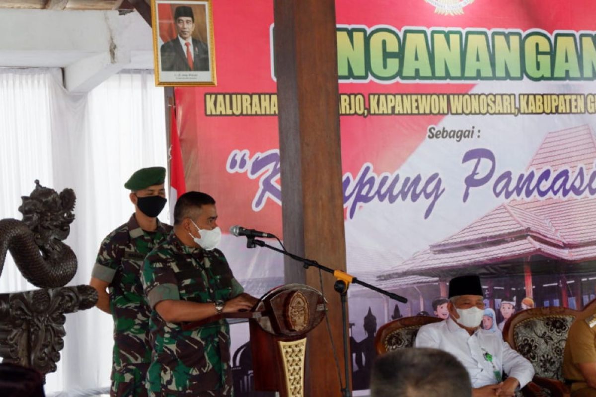 Kodim 0730 canangkan 18 desa di Gunung Kidul sebagai Kampung Pancasila