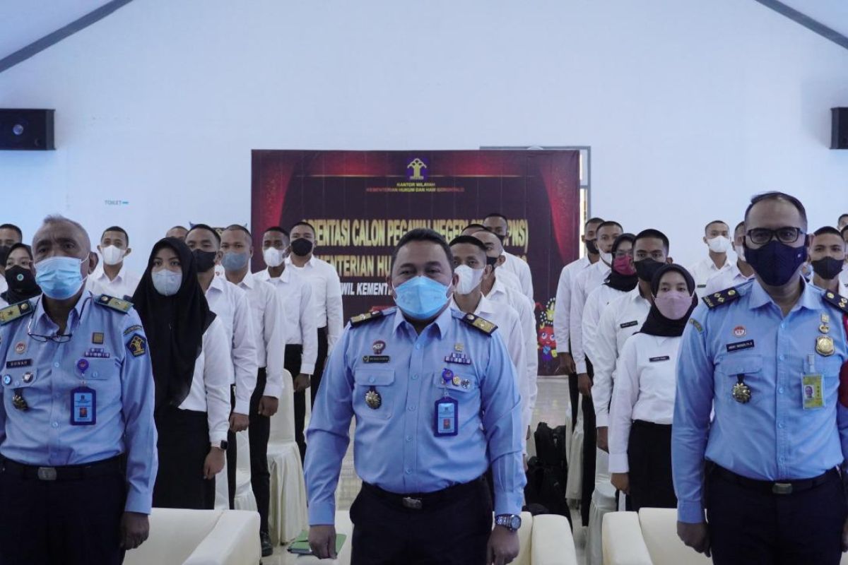 Kemenkumham Gorontalo hadiri pembukaan orientasi CPNS secara virtual