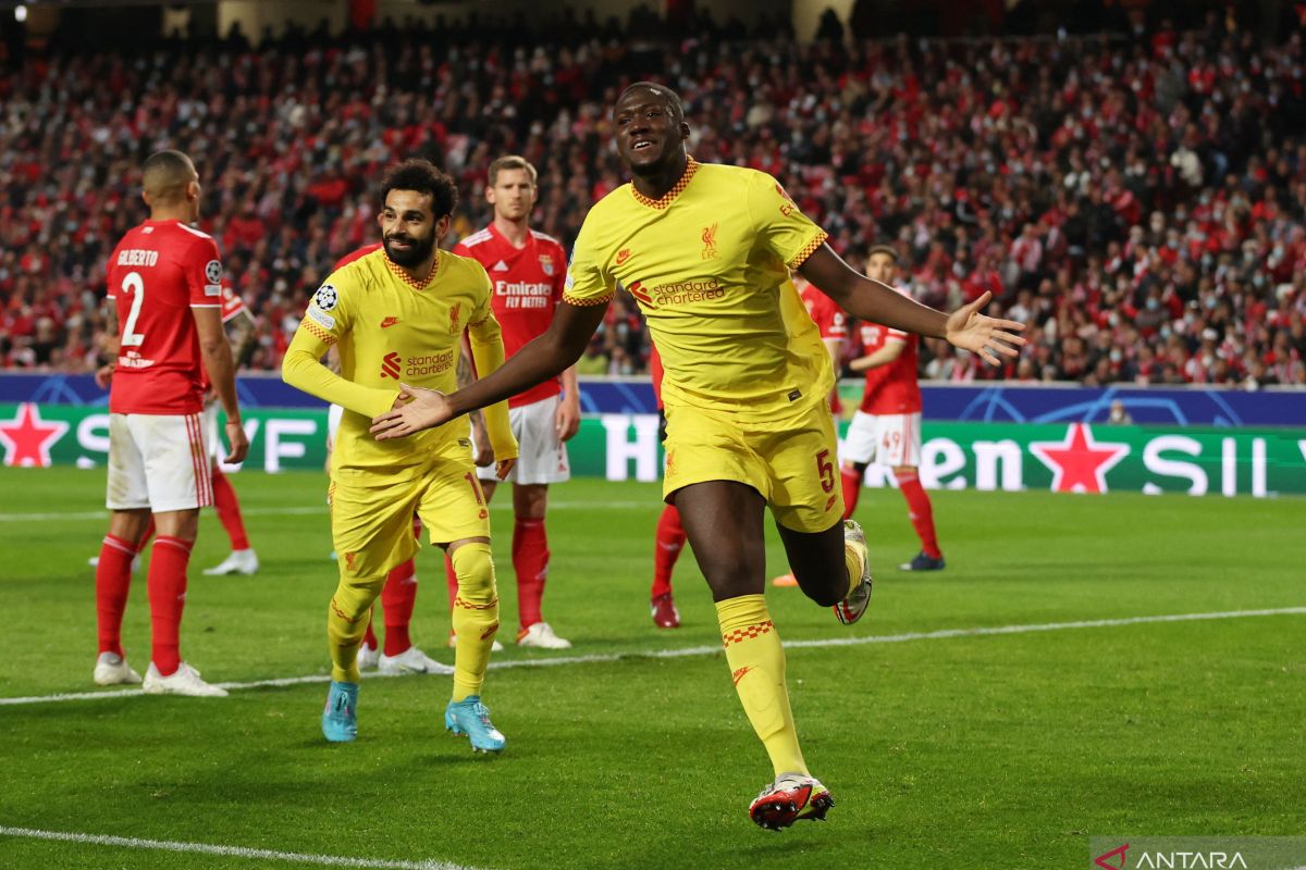 Liverpool menang 3-1 atas Benfica di perempat final Liga Champions