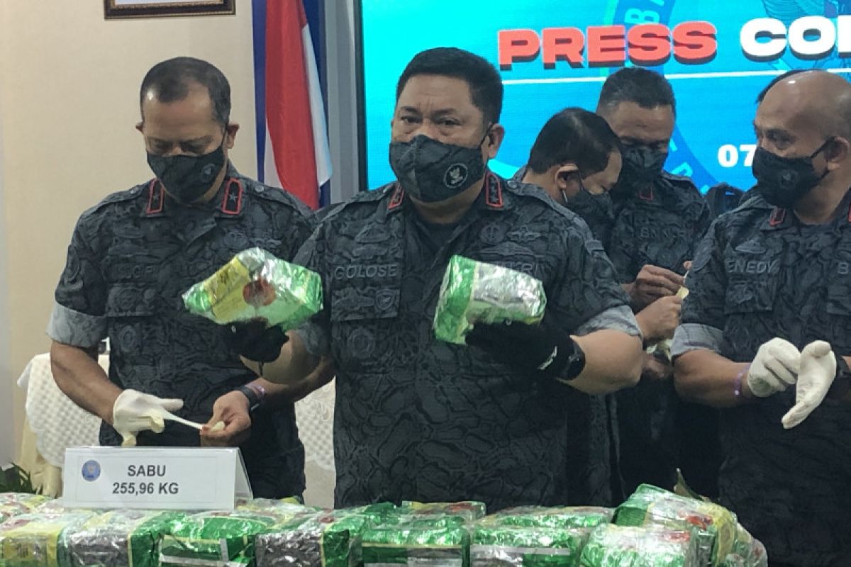 BNN gagalkan peredaran 255,96 kilogram sabu-sabu asal Segitiga Emas