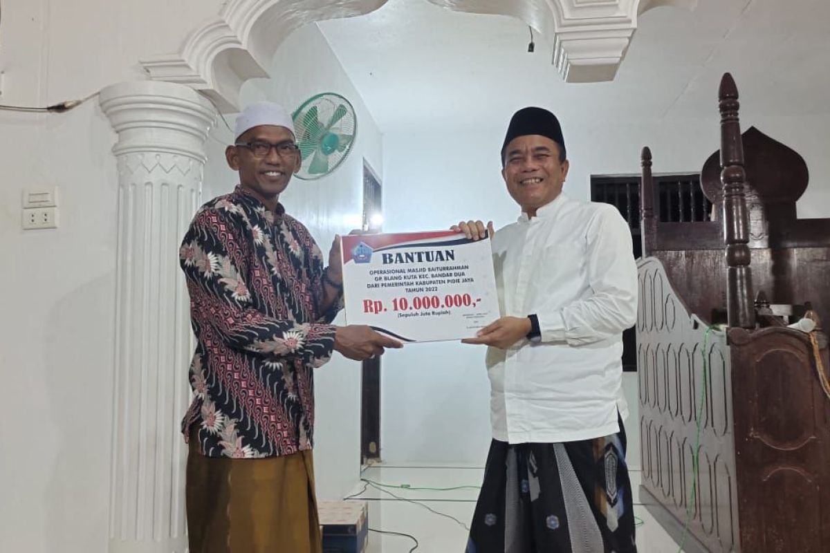 Ini masjid yang dapat bantuan tunai dari Pemkab Pidie Jaya