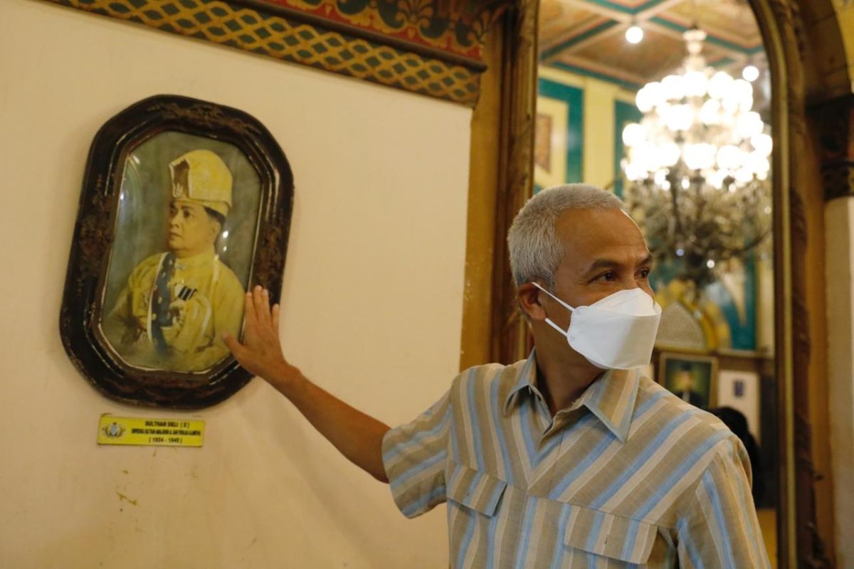 Melawat ke Medan, Ganjar napak tilas Soekarno di Istana Maimun