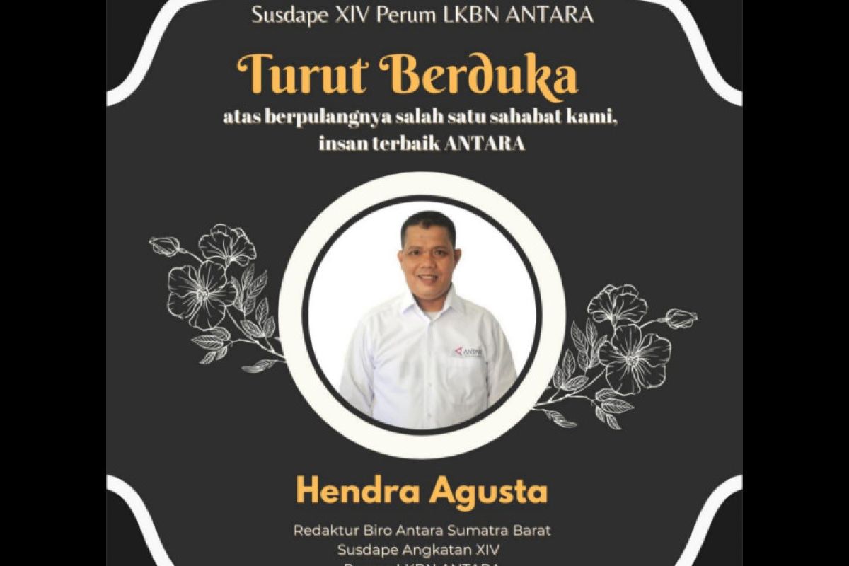 Selamat jalan Hendra Agusta, wartawan berdedikasi dari Padang