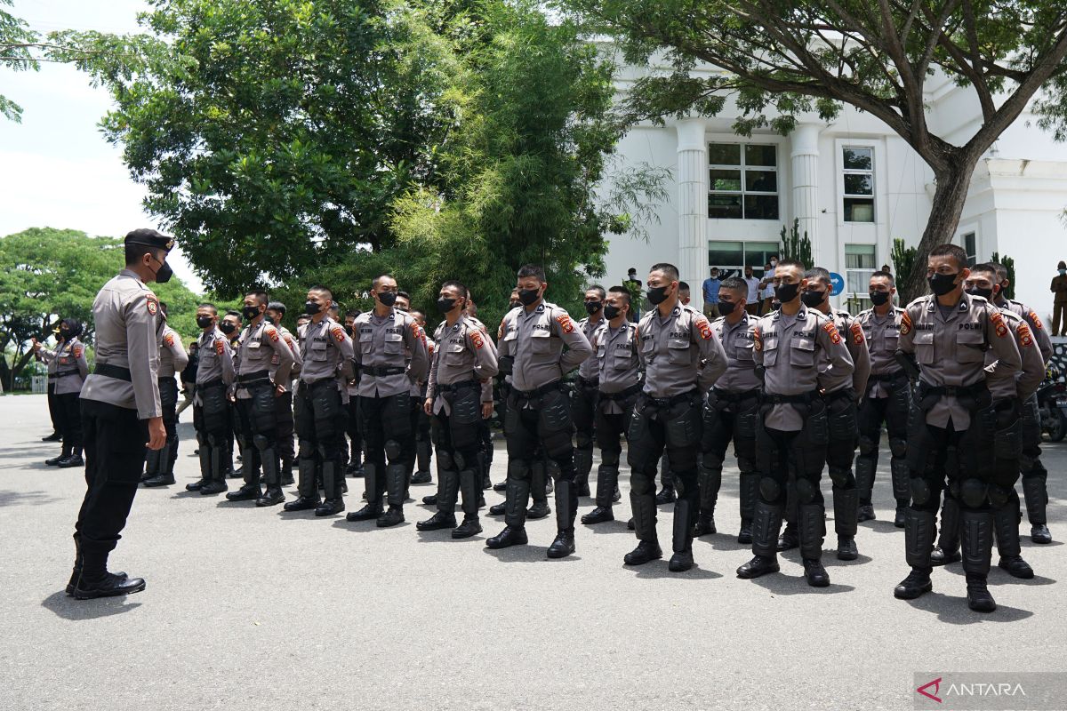 583 personel aparat gabungan amankan unjuk rasa di Gorontalo