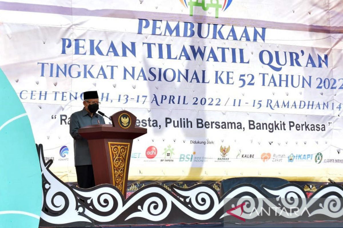 WaKil Presiden  buka Pekan Tilawatil Quran RRI di Takengon Aceh