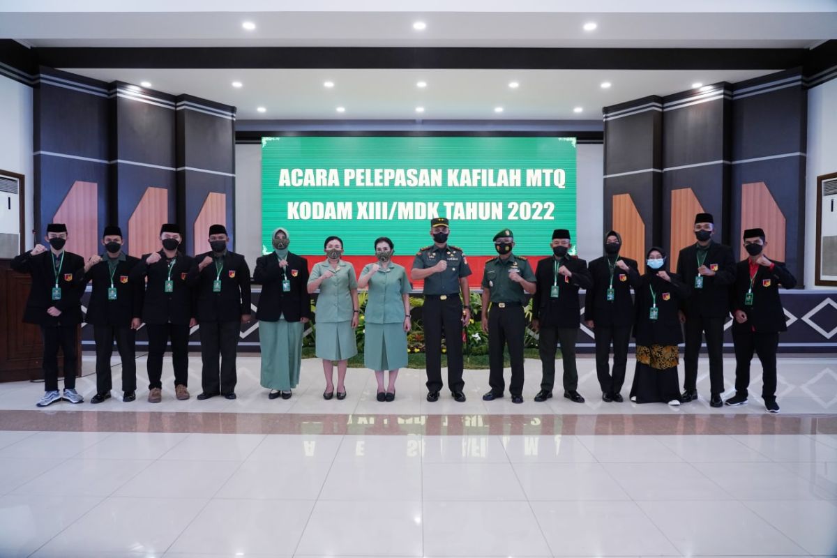Pangdam XIII Merdeka lepas qari dan qariah untuk MTQ Nasional TNI AD