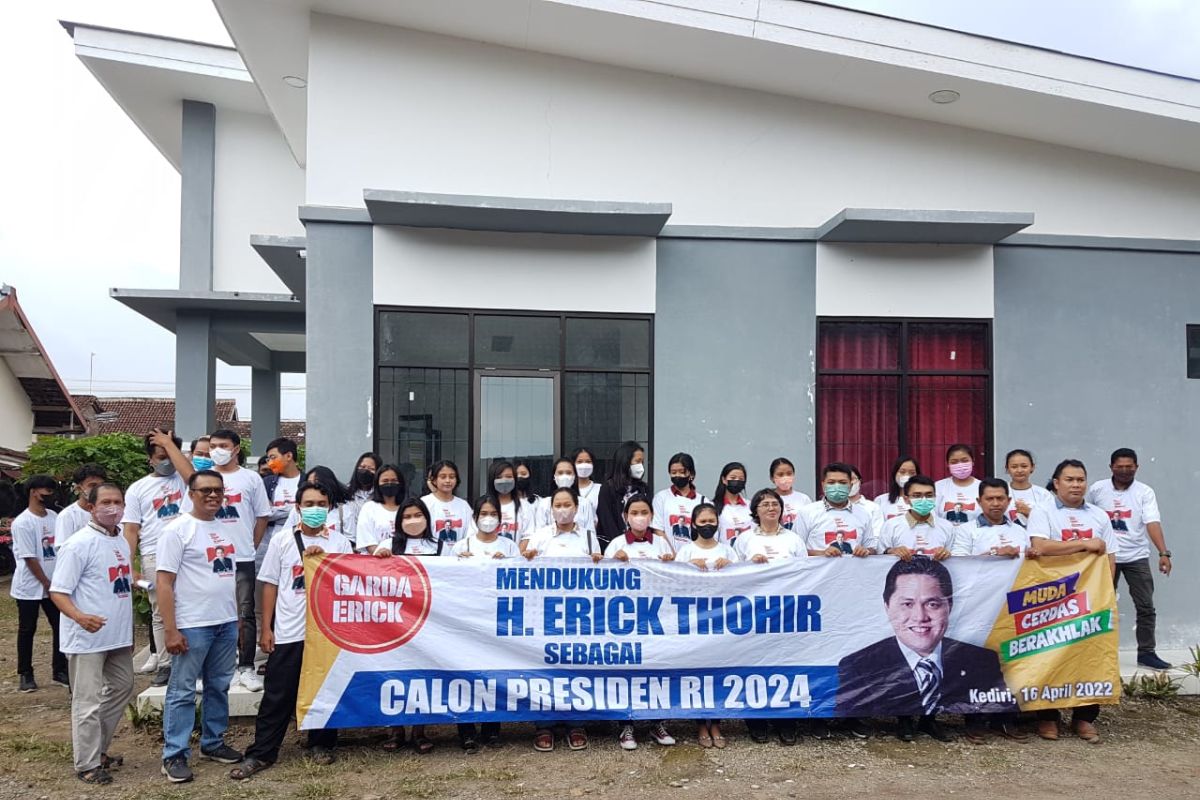 Komunitas milenial Kediri dukung Erick Thohir calon presiden