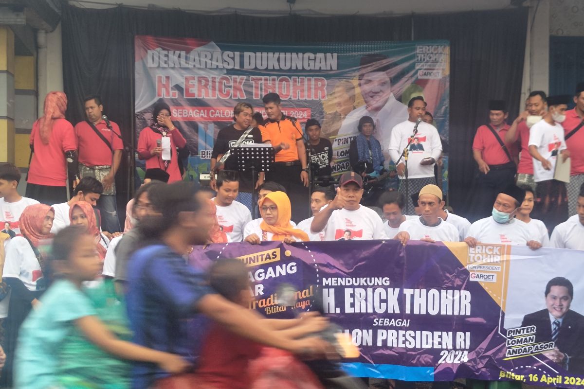 Komunitas pedagang Blitar-Tulungagung dukung Erick Thohir maju bursa Pilpres