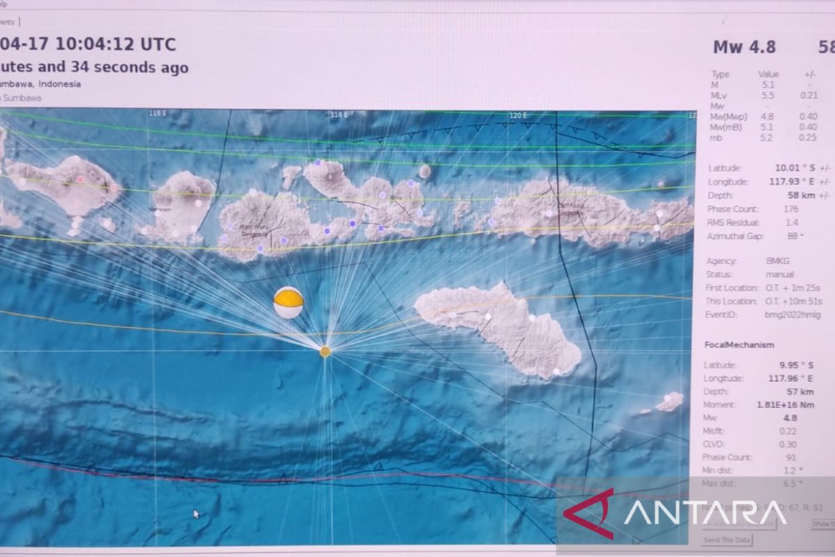 Gempa guncang  NTB dipicu aktivitas subduksi