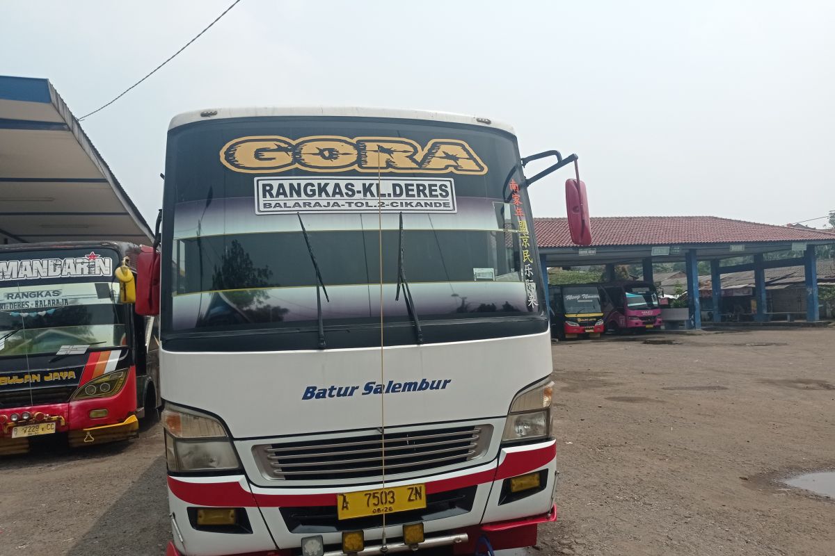 Pemeriksaan ramp check bus Terminal Mandala Rangkasbitung H-7 Lebaran