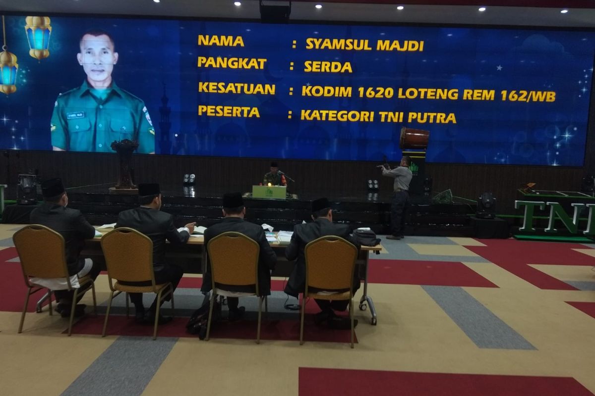 Anggota Kodim Lombok Tengah ikut Lomba MTQ Nasional TNI-AD di Jakarta
