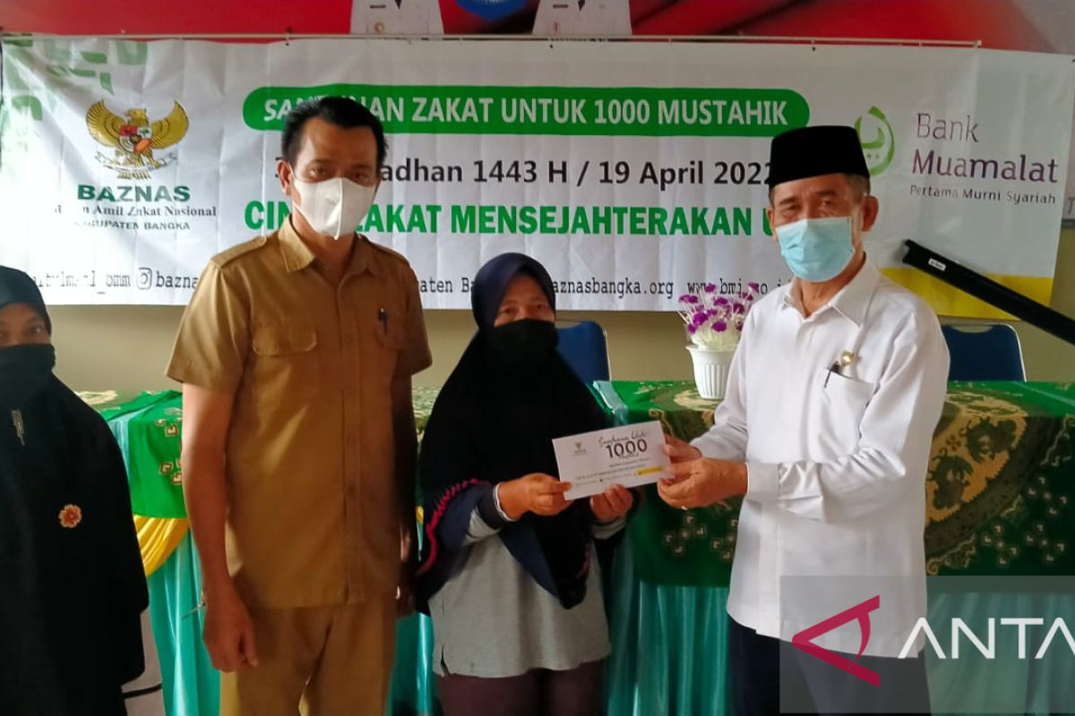 Baznas Kabupaten Bangka salurkan 1.000 paket zakat