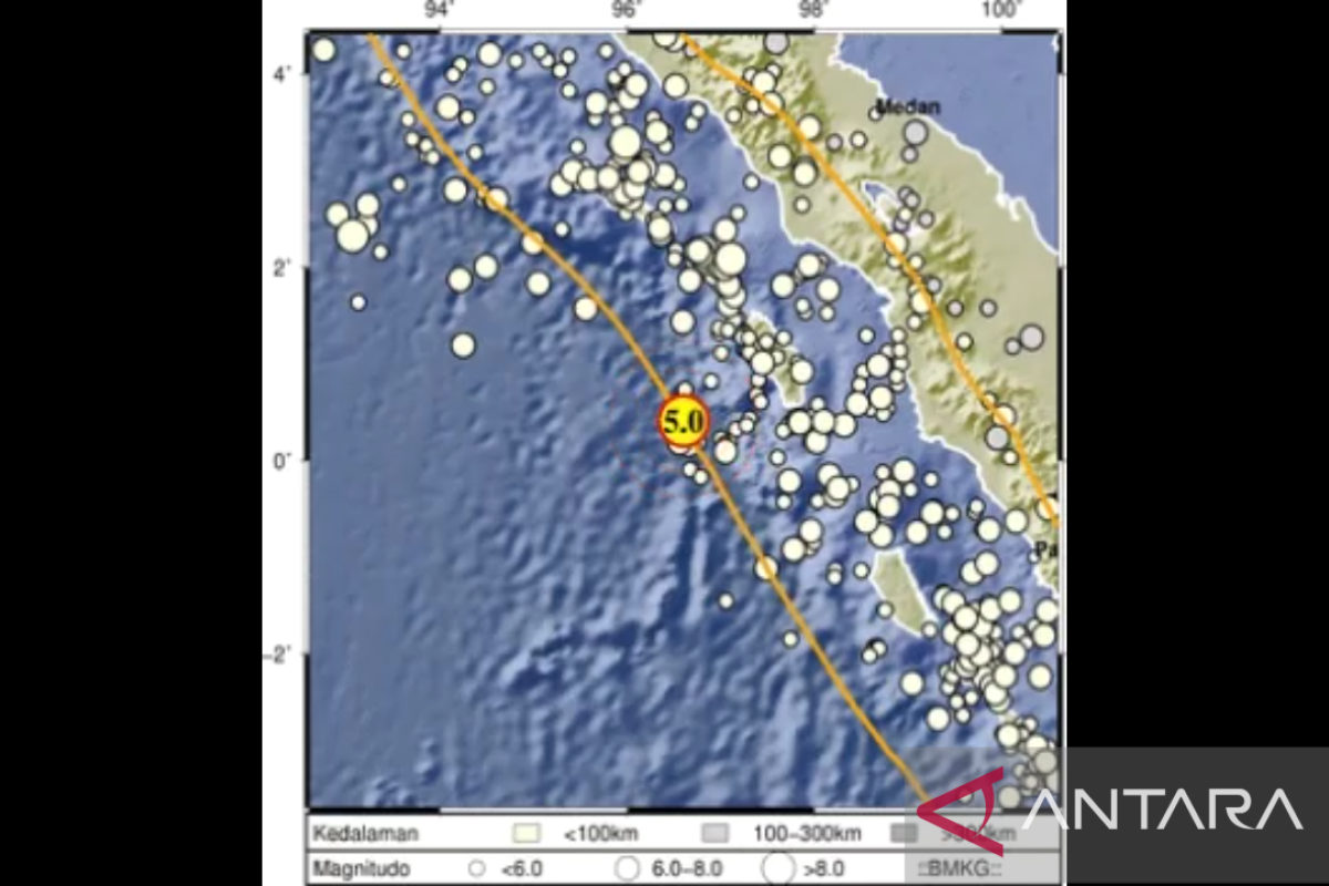 BNPB: Gempa di barat daya Nias Barat tak sampai menimbulkan kepanikan